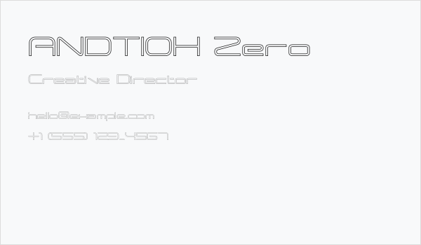ANDTIOH Zero Business Card