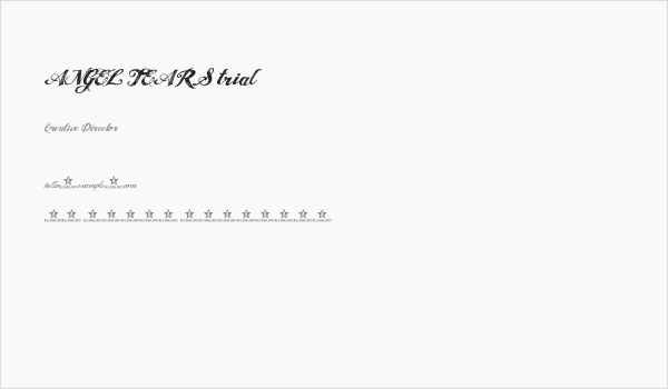 ANGEL TEARS trial Business Card