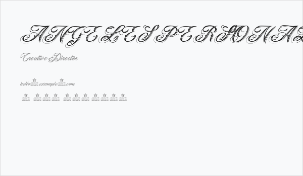 ANGELES PERSONAL USE Italic Business Card