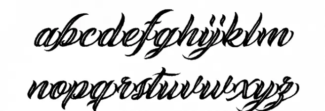 ANGELES ROUGH PERSONAL USE Bold Italic Caratteri MINUSCOLO