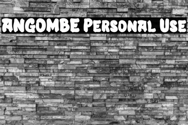 ANGOMBE Personal Use Font examples