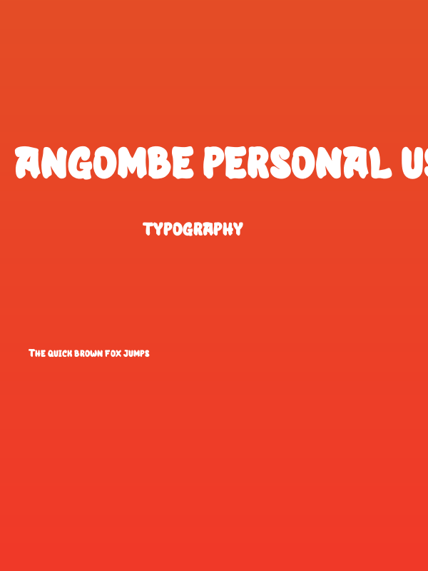 ANGOMBE Personal Use Poster