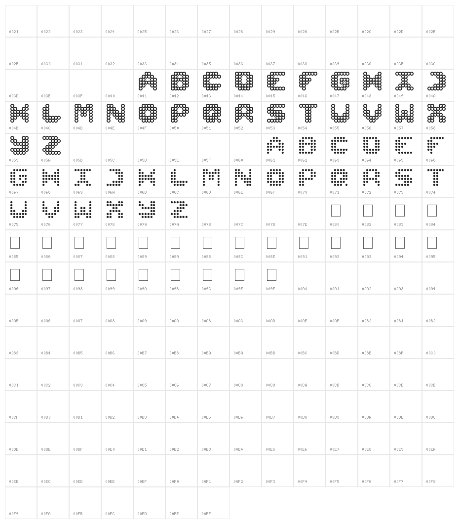 ANIMEQUEEN Character Map