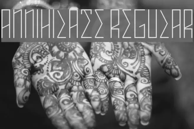 ANNIHILATE Regular Font examples