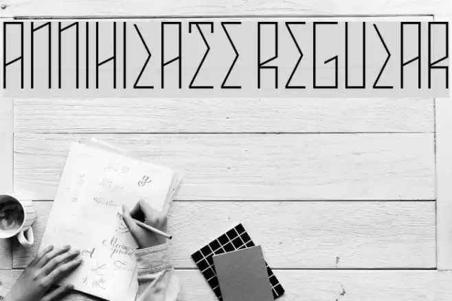 ANNIHILATE Regular Font examples