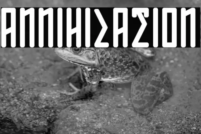 ANNIHILATION Font examples