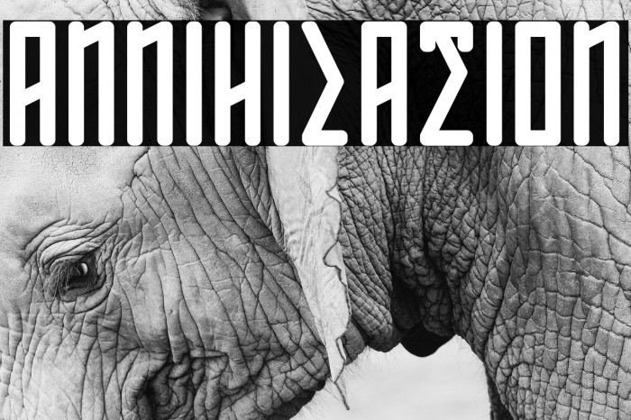 ANNIHILATION Font examples