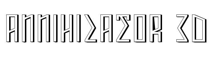 ANNIHILATOR 3D  font caratteri gratis