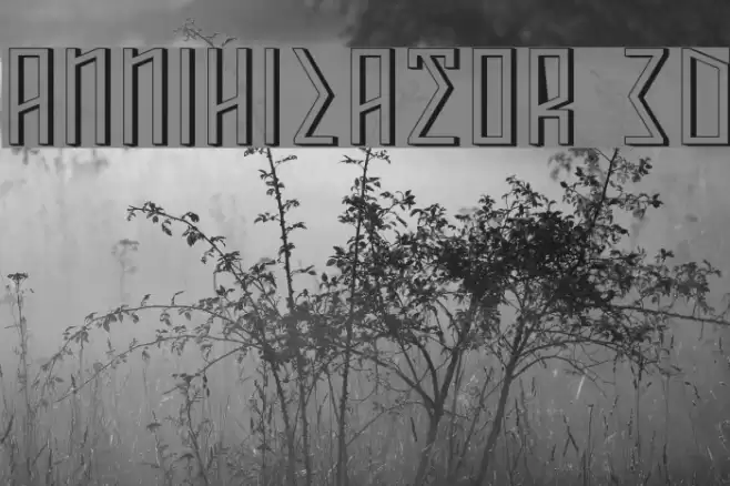 ANNIHILATOR 3D Font examples