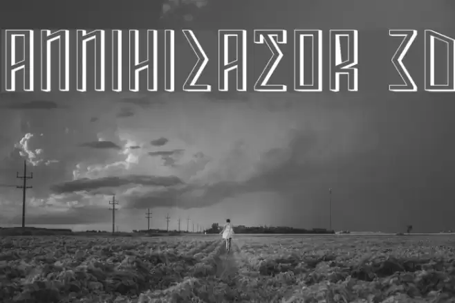 ANNIHILATOR 3D Font examples