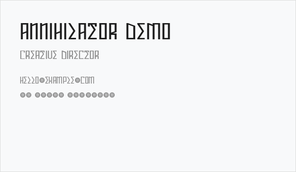 ANNIHILATOR Demo Business Card