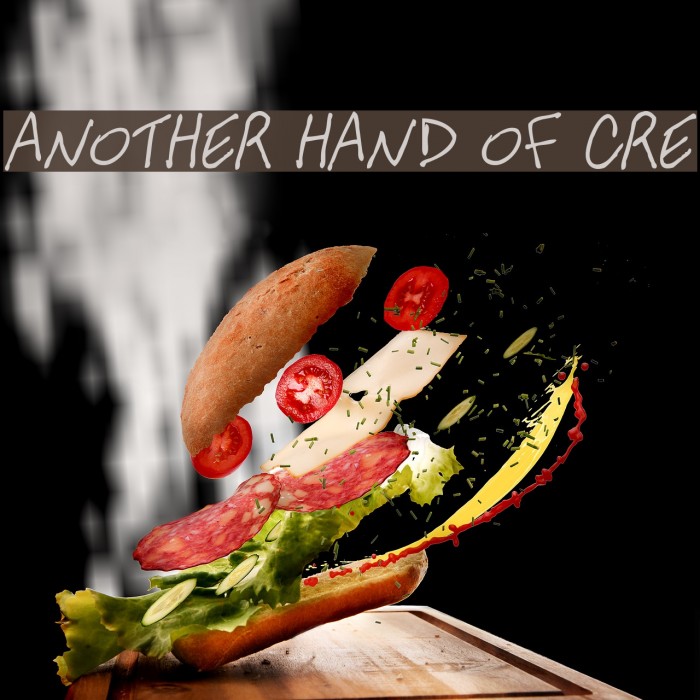 ANOTHER HAND OF CRE Font examples