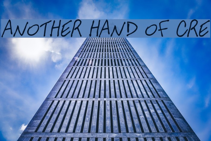 ANOTHER HAND OF CRE Font examples