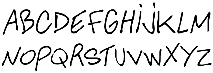 ANOTHER HAND OF CRE Font LOWERCASE