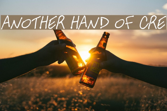 ANOTHER HAND OF CRE Font examples