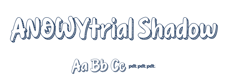 ANOWYtrial Shadow Font Preview