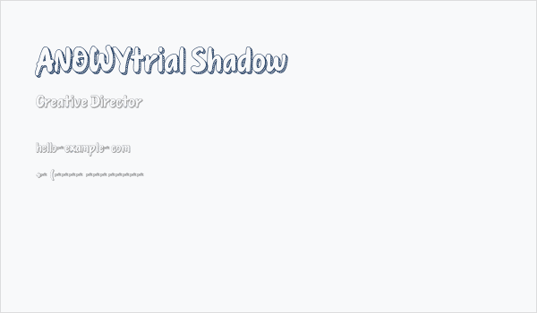 ANOWYtrial Shadow Business Card