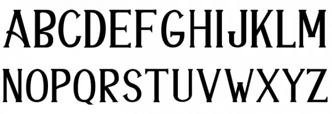 ANTENNA Schriftart Kleinbuchstaben