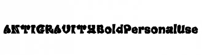 ANTI GRAVITY Bold Personal Use  フリーフォントのダウンロード