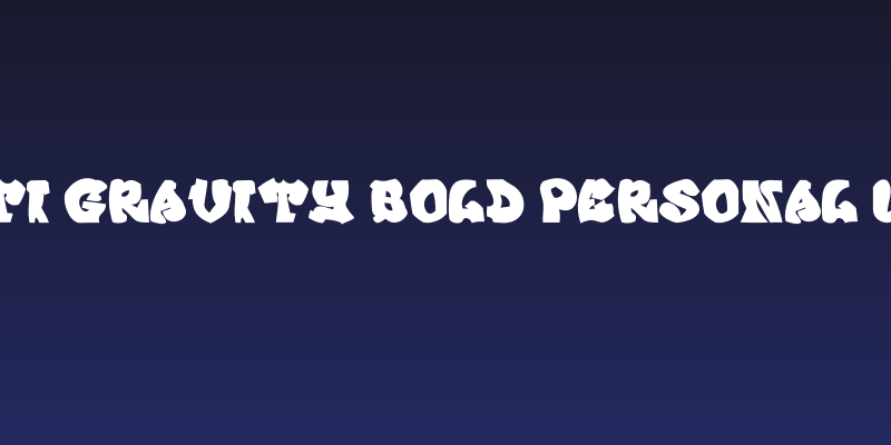 ANTI GRAVITY Bold Personal Use Social Header