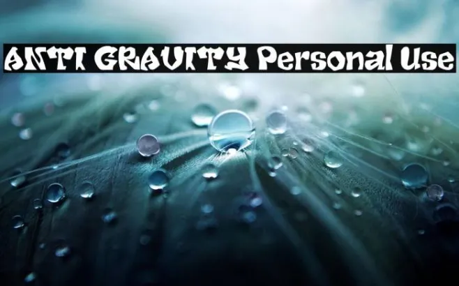 ANTI GRAVITY Personal Use Example 3