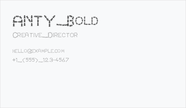 ANTY Bold Business Card