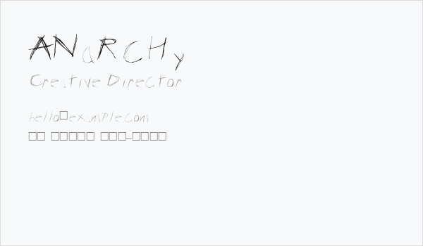 ANaRcHy Business Card