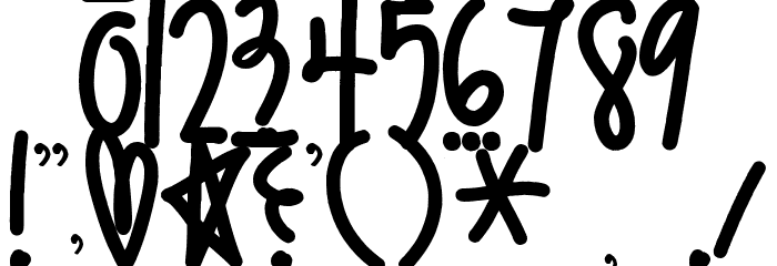 An Accidental Kiss Font OTHER CHARS