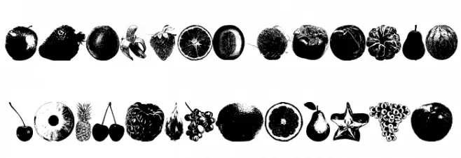 An Apple A Day Fruit Font Fonte MAIÚSCULAS