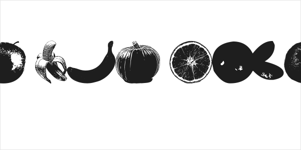 An Apple A Day Fruit Font Logo