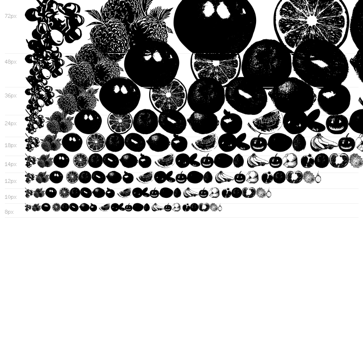 An Apple A Day Fruit Font Waterfall