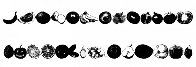 An Apple A Day Fruit Font 字体 小写