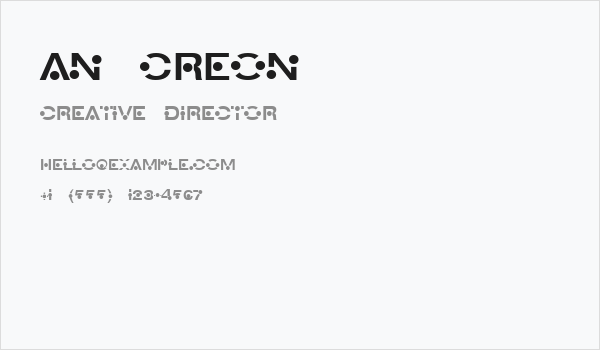 An Creon Business Card
