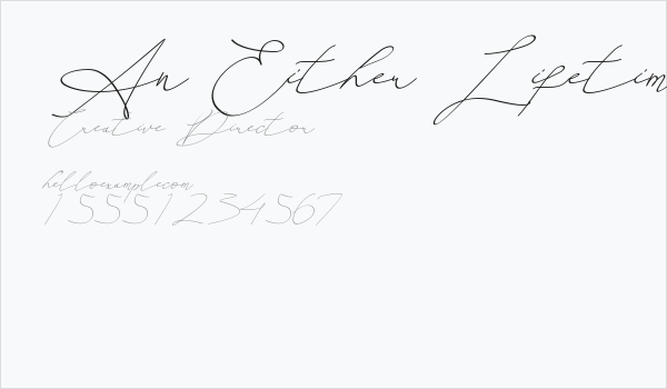 An Either Lifetime Business Card