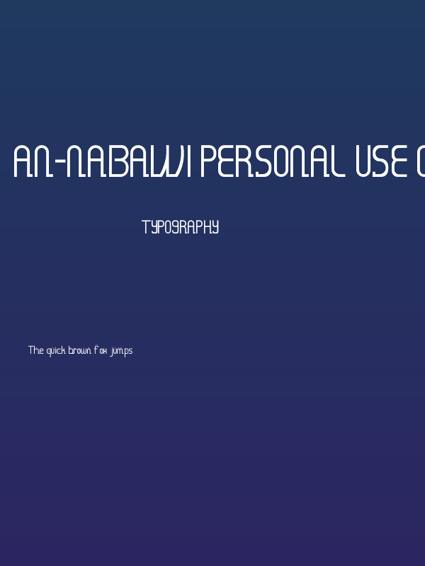 An-Nabawi PERSONAL USE ONLY! Poster