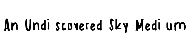An Undiscovered Sky Medium  Скачать бесплатные шрифты