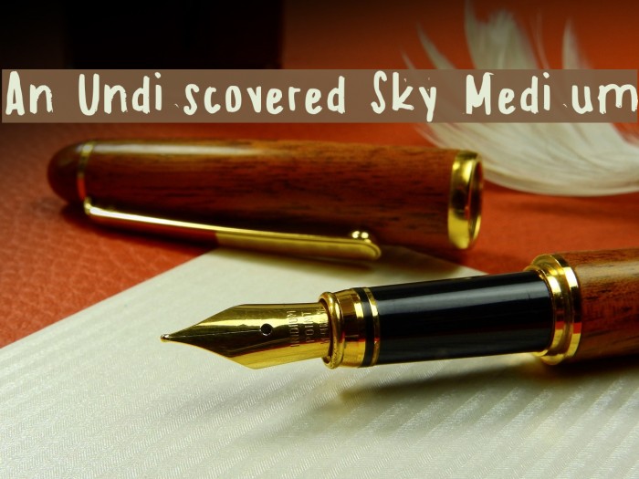 An Undiscovered Sky Medium Font examples