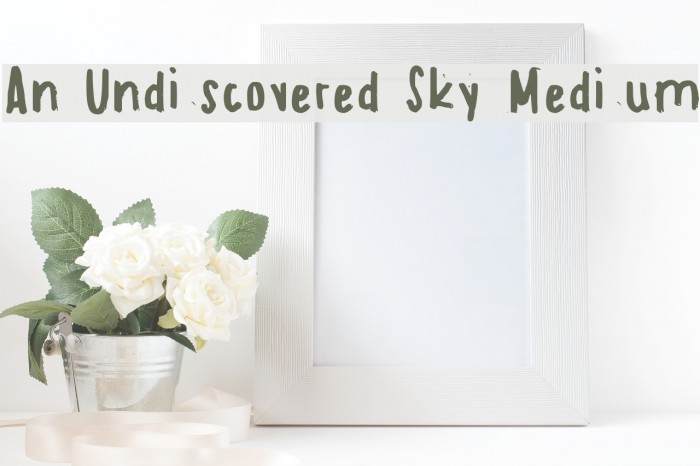 An Undiscovered Sky Medium Font examples