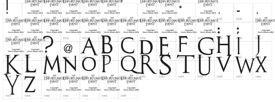 An Unfortunate Event Character Map