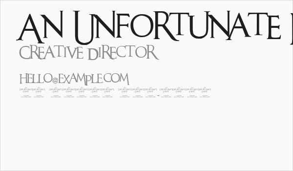 An Unfortunate Event Business Card