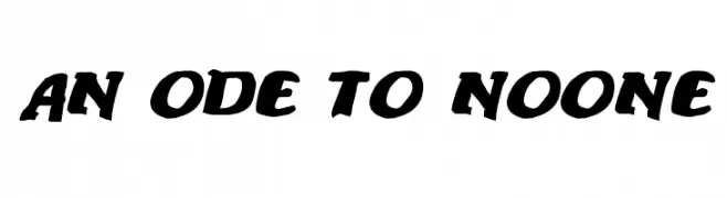An ode to noone  Descarca Fonturi Gratis