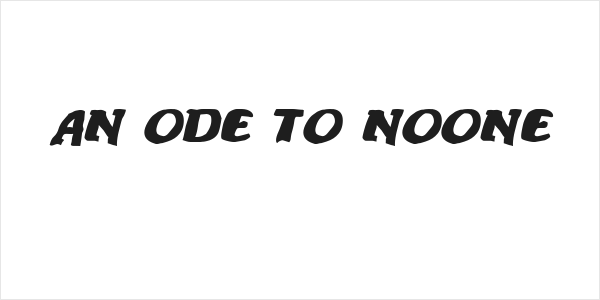 An ode to noone Logo