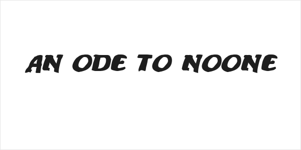 An ode to noone Logo