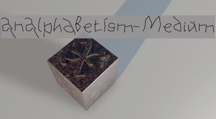 AnAlphaBetIsm-Medium Font examples