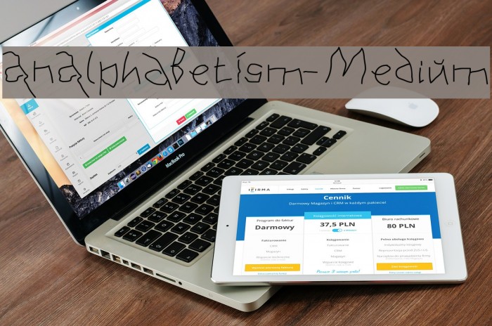 AnAlphaBetIsm-Medium Font examples