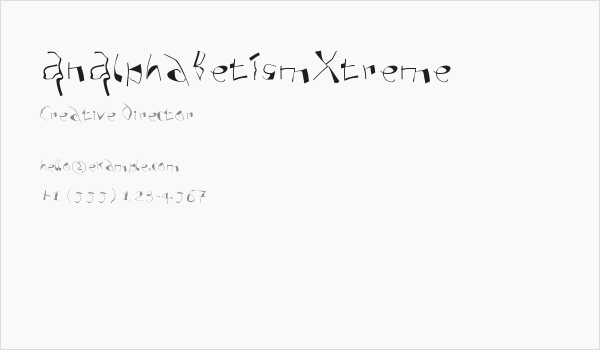 AnAlphaBetIsmXtreme Business Card
