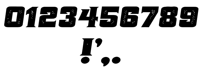 Ana Grunged Italic Font OTHER CHARS