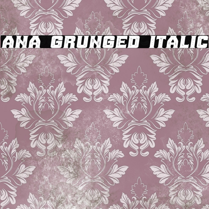 Ana Grunged Italic Font examples