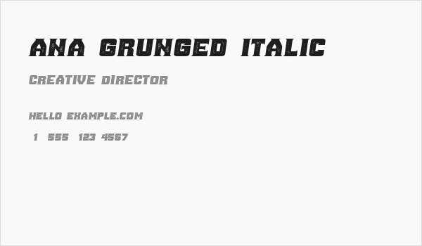 Ana Grunged Italic Business Card