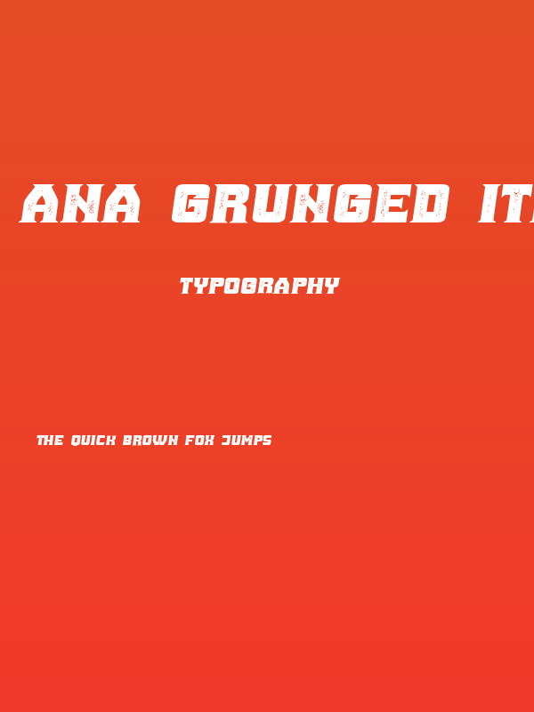 Ana Grunged Italic Poster